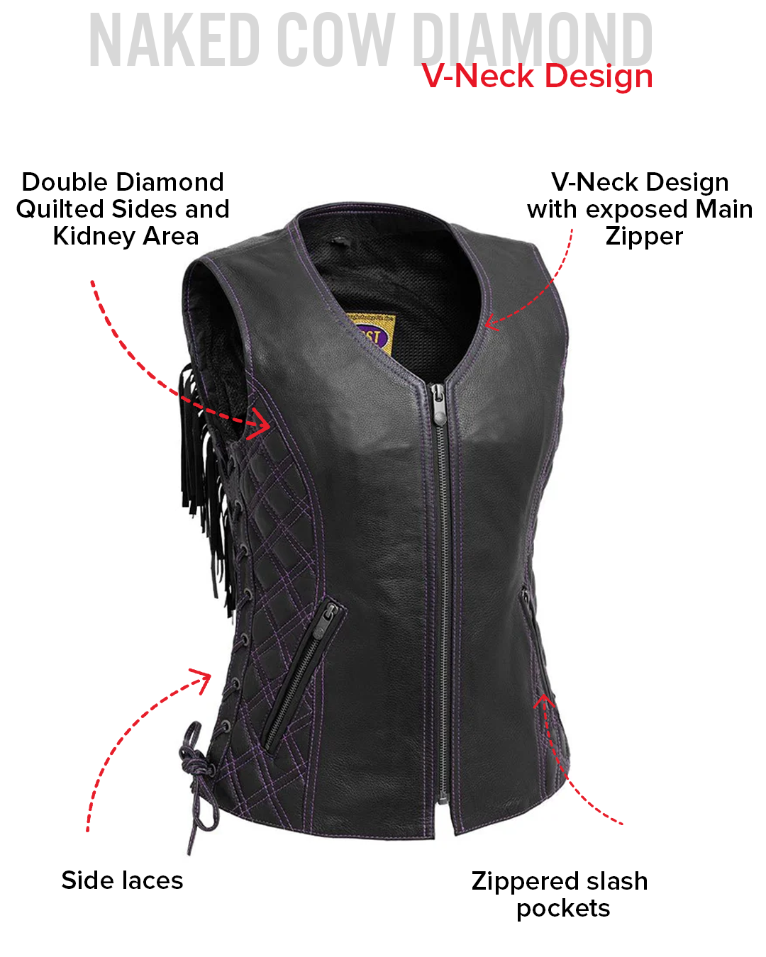 Bandida Women's Motorcycle Leather Vest
