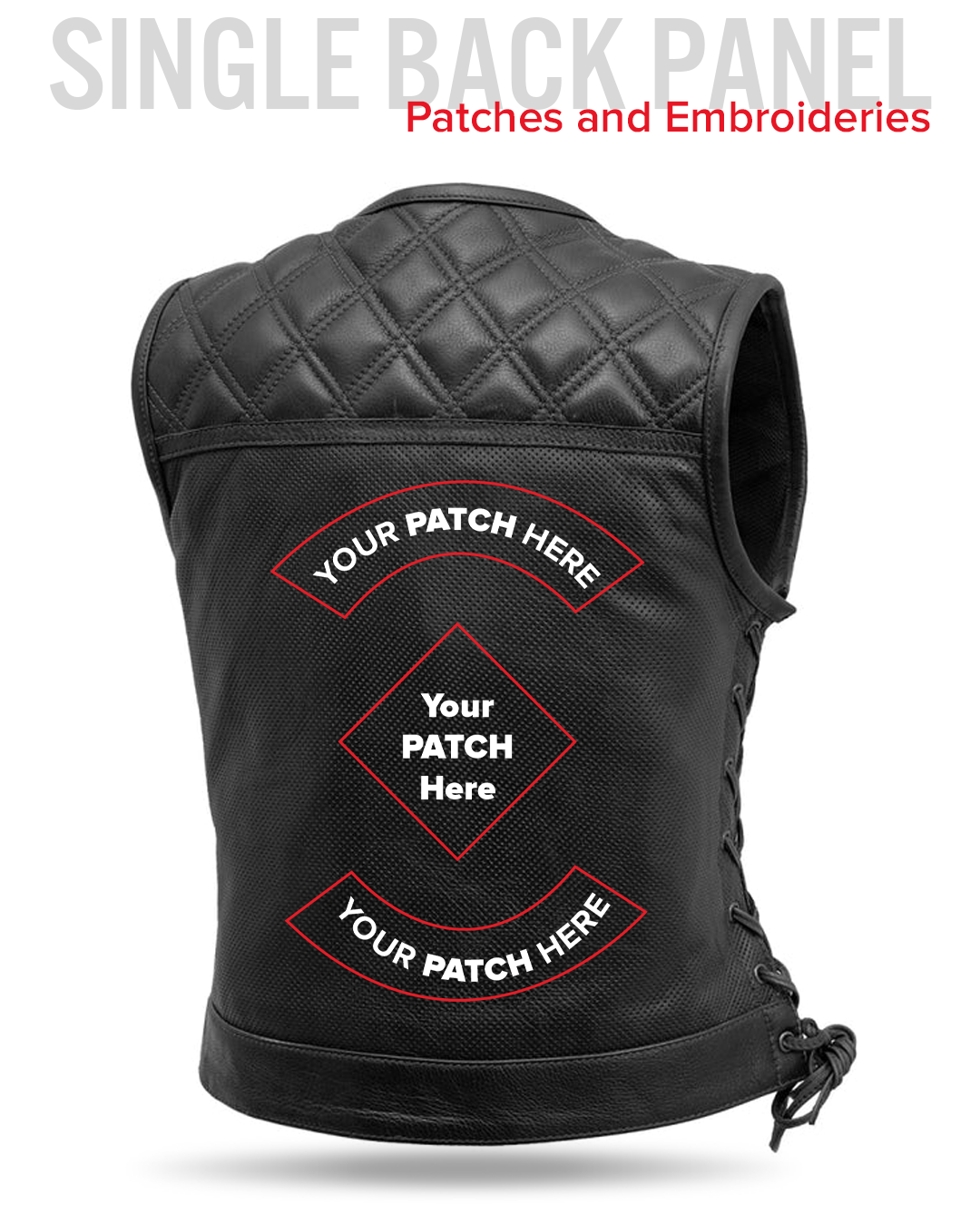 Bonnie Perforated Women's Motorcycle Leather Vest