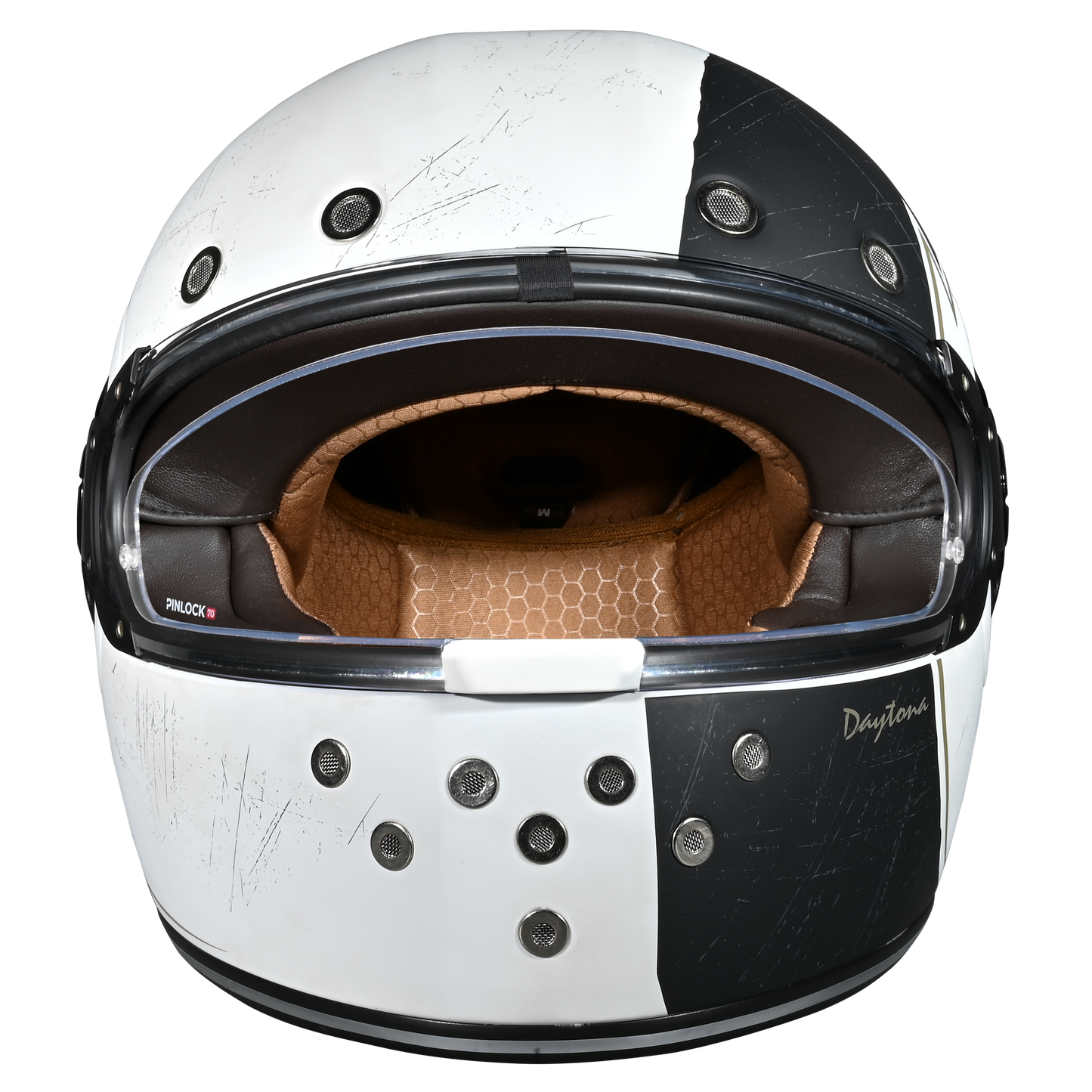 D.O.T. & ECE Daytona Retro Full Face Motorcycle Helmet: Vintage Style for Men, Women, & Youth - W/ Blitz
