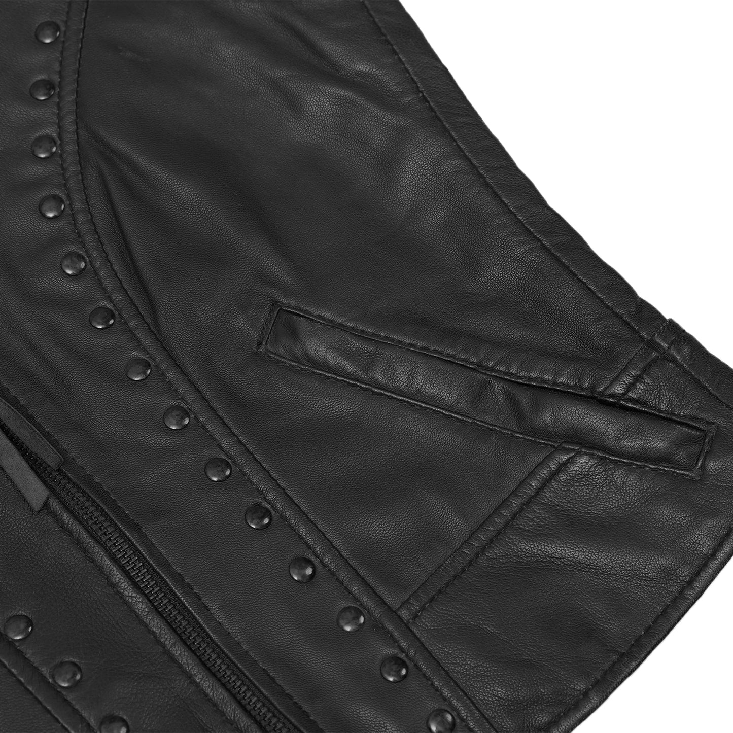 Women's Lightweight Vest with Rivets Detailing