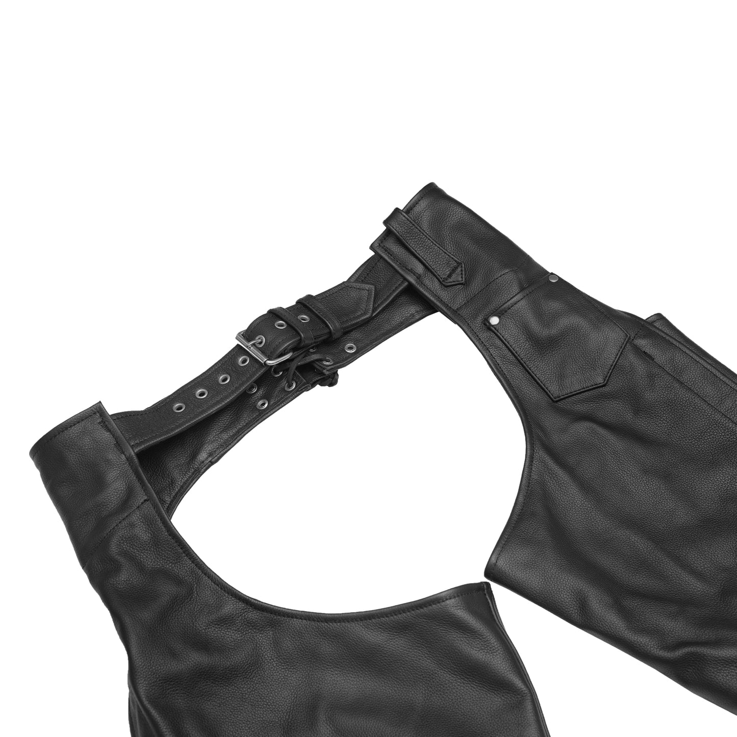 Unisex Basic Coin Pocket Leather Chaps