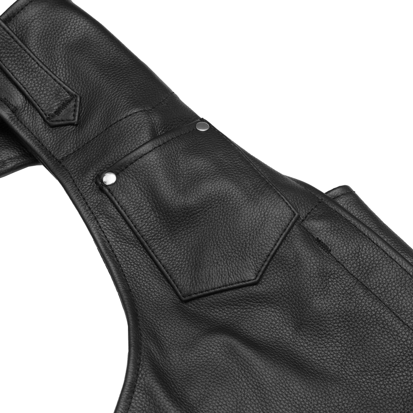 Unisex Basic Coin Pocket Leather Chaps
