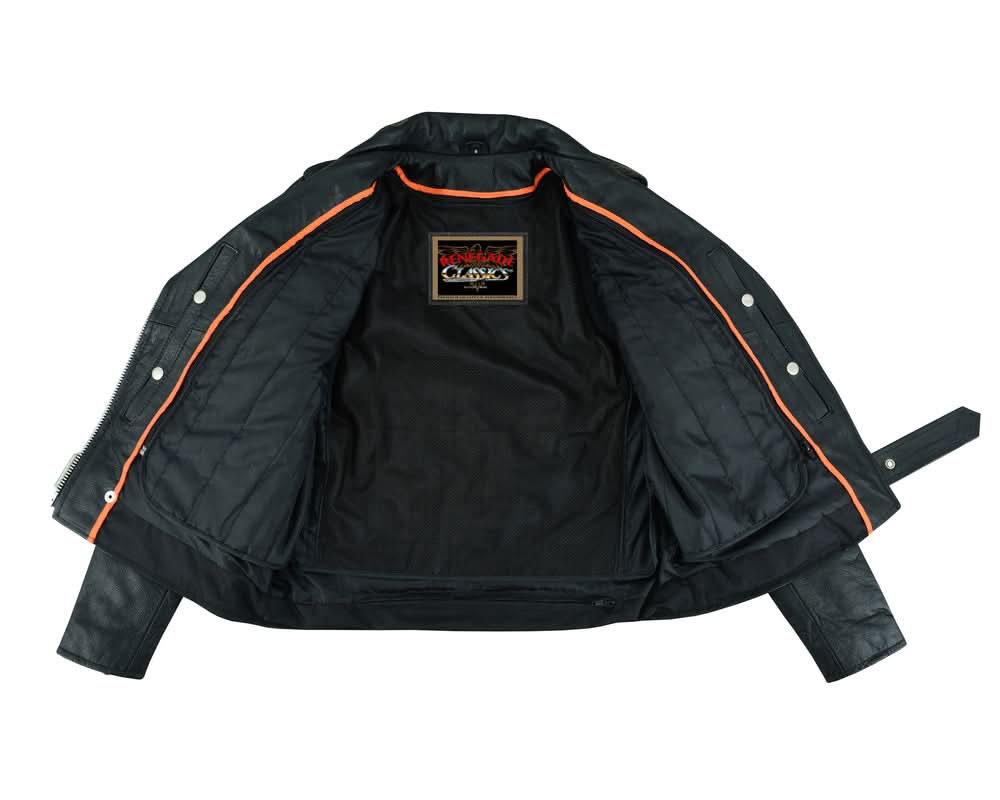 SpeedMoto Women's Leather Motorcycle Jacket